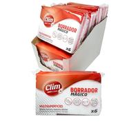 Clim Profesional. 60 Esponjas Mágicas Borra Manchas | Borrador para Limpiar Suciedad y Manchas en Paredes, Zapatillas, Muebles, etc | Limpieza Fácil con Melamina sólo Humedecer con Agua