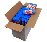 Clim Profesional 840 Bolsas de Basura Perfumadas con Autocierre para Cubo Doméstico de 30 litros. Rollo 15 uds. Caja con 56 rollos 55x60 cm
