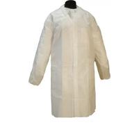 Clim Profesional Bata desechable Blanca en Polipropileno Talla Única. Caja 50 uds