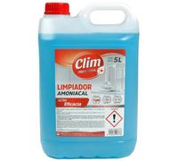 Clim Profesional Limpiador Amoniacal de Alta Densidad para Cocinas, Baños y Multisuperficies. Elimina Manchas de textil, Olores de todo tipo de suelos. Garrafa de 5 L