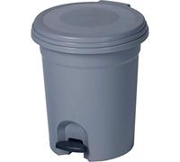 Clim Profesional. Papelera universal con tapa y pedal. Fabricada en plástico y de 16 litros de capacidad, especial para espacios pequeños como baños.