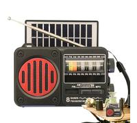 Clima De Radio Solar | con USB/Lámpara De Antorcha LED Recargable USB/Solar | Am/FM -Ban/SW MULTIO Propose, TF/Disc U Enfuhable | para La Señal De Campamento, Emergencia Y Angustia
