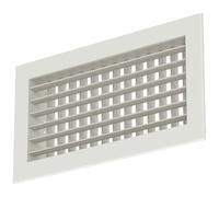 Climaconnect Rejilla de pared de aluminio doble ajustable - con resortes de sujeción - 400x200 mm - RAL 9010