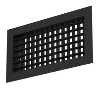 Climaconnect Rejilla de pared de aluminio doble ajustable - con resortes de sujeción - 500x100 mm - RAL 9005
