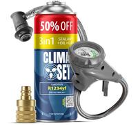 CLIMASET - Kit de Recarga de Aire Acondicionado para Coche - 3 en 1 sustituto R1234yf + Manguera + Adaptador YF - para vehículos Fabricados después de 2016, con una Manguera Moderna
