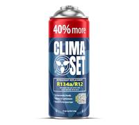 ClimaSet Recambio gas R134a R12 - Kit recarga aire acondicionado coche 1x235 g - Sustituto del refrigerante R134a - botella refrigerante coche - Gas aire acondicionado coche - ECO