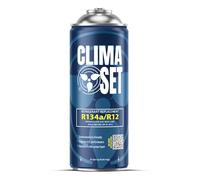 ClimaSet Recambio gas R134a R12 - Kit recarga aire acondicionado coche - Sustituto del refrigerante R134a - 1 botella refrigerante coche - Gas aire acondicionado coche - ECO