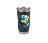 Climate Change Earth Melting Planet Global Warming Vaso térmico de acero inoxidable de doble pared