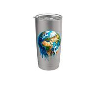 Climate Change Earth Melting Planet Global Warming Vaso térmico de acero inoxidable de doble pared