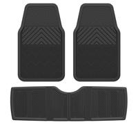 ClimaTex - Tapetes Resistentes para Coche, camión, Furgoneta y SUV, para protección del Suelo, Resistentes a la Intemperie, tapetes para Primera Fila y Asiento Trasero, Color Negro, Juego de 3 Piezas