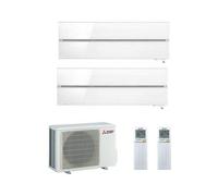 Climatizador Dual Split Inverter 9000 + 12000 Btu, clase A+++/A+, función deshumidificador, Kirigamine MSZLN-VGB E1