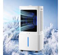 Climatizador Evaporativo 25L, Ventilador de Aire Frío Gran Capacidad con Mando a Distancia, 2 Bloques Hielo