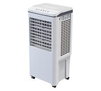 Climatizador Evaporativo 3 en 1, Ventilador con Tanque de Agua de 25L, 2 Acumuladores de Frío, sin Necesidad de Manguera, Aire Acondicionado Portatil de 120°, 120W para Enfriar Dormitorios