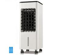 Climatizador Evaporativo, Aire Acondicionado Portatil de 3 Velocidades, 2 Cajas de Hielo, Temporizador 7.5 Horas para Hogar Oficina