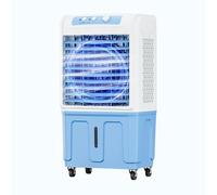 Climatizador Evaporativo Industriales, Ventilador Frio Hielo con Oscilación de 120°, Climatizador Portatil Frio de 3 Velocidades con Gran Tanque de Agua, para Interiores y Exteriores(89x44x34cm/35x17x