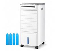 Climatizador Evaporativo Portátil, Enfriador de Aire de 9L con Doble Tanque de Agua Grande, Ventilador de Enfriamiento Silencioso para Habitación, Oficina y Dormitorio