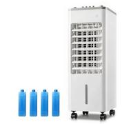 Climatizador Evaporativo Portátil, Ventilador con Doble Tanque de Agua 9L