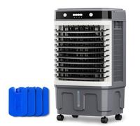 Climatizador Frio, Aire Acondicionado Sin Tubo, con Protección Contra Quemaduras en Seco, 4 Compartimentos de Hielo, Enfriamiento Rápido con 3 Velocidades para Dormitorio, Hogar y Oficina(43x32x80cm)