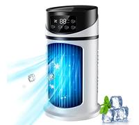 Climatizador portátil mini, 3 en 1, refrigerador, humidificador y purificador, 6 velocidades, USB, para despacho de casa (A)