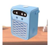 Climatizador portátil personal | Aire acondicionado de cama con luz de 3 velocidades | Altavoz inalámbrico de 1 L tanque de agua enfriador evaporativo con humidificador para apartamento hogar oficina