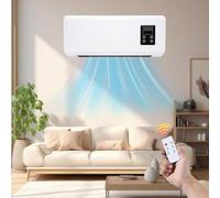 Climatizador portátil sin conducto sin ventana - Aire acondicionado 3 en 1 de pared con ventilador sin aspas y mando a distancia - Sistema Split fácil de instalar