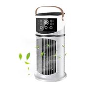 Climatizador Portátil - Ventilador de Aire Acondicionado Enfriador de Espacios | Ventilador Enfriador de 9 Velocidades Dispositivo Frío Recargable para Acampada Adultos Oficina Interior Dormitorio Tie