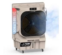 UniversalBlue, Climatizador Evaporativo 150L 750W - 18.000 m³/h, Aire Acondicionado Natural Portátil hasta 232 m², 4 Modos, 3 Velocidades, Oscilación Automática, Uso Industrial y Doméstico