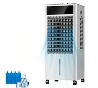 Climatizadores Evaporativos de 10L, 3 Velocidades, 3 Modos, Climatizador Frio con 4 Bolsas de Hielo, Oscilación de 90°, 60 W, Silencioso 44 DB, para Dormitorio, Oficina y Hogar