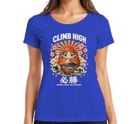 Climb High Fortune Favors The Y2K Japan - Camiseta para mujer, azul, 3XL