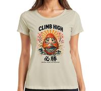 Climb High Fortune Favors The Y2K Japan - Camiseta para mujer, naturaleza, L