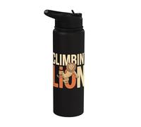 Climbin Lion - Divertido escalador de juegos de palabras de escalada Stainless Steel Insulated Water Bottle