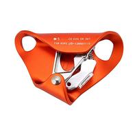 Climbing Ascender Device | Fall Arrest Protection Gear for Rock Climbing/Mountaineering | Aeronautical Aluminum 8-13mm Rope | One - Hand Use with Spring Handle (Orange)