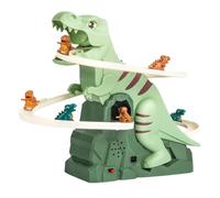 Climbing Dinosaur Toy, Track Slide Game, Electric Stair Toy, Moving Light Music Dinosaur Play Set for Kids Age 3 Plus, Interactive DinoFigures Racetrack, Indoor Fun for Boys Girls
