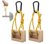 Climbing Hangboard - Madera 10,5 x 3,7 x 7,7 cm | Fingerboard Trainer Pair for Rock Climbing, Indoor Outdoor Forearm Strength, Pull-Up Grip Ejercises | Doorway Tree Playground Fitness, Home Gym