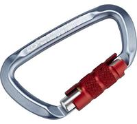 Climbing Technology D-Shape TG - Mosquetón en D con Anilla de 3 Movimientos, Color Azul