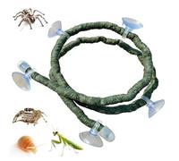 Climbing Vine, Flexible Jungle Ropes, Suction Cup Attachment, Twisted Branch Design, Bearded Dragon Perch, Tropical Vivarium Supply, Mossy Texture Synthetic Wood Crawler