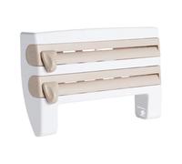 Cling Wrap Dispenser, Food Film Cutter, Kitchen Roll Holder, Sturdy Built, Refillable Storage Case, Ideal for Drawer Door Cabinet Sandwich Bag Packing Restaurant Pantry Snack, 15.35x3.94x9.45 inches