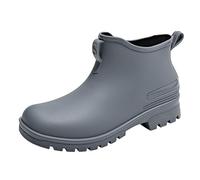 CLINGRE boutique shop uk Botas de Lluvia Impermeables de caña Baja for Mujer con Forro Polar, Elegantes vadeadores Cortos Antideslizantes for Exteriores e Informales. Botas de Lluvia(Grey,41 EU)