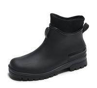 CLINGRE boutique shop uk Botas de Lluvia Impermeables de caña Baja for Mujer con Forro Polar, Elegantes vadeadores Cortos Antideslizantes for Exteriores e Informales. Botas de Lluvia(Black 1,40 EU)