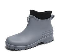 CLINGRE boutique shop uk Botas de Lluvia Impermeables de caña Baja for Mujer con Forro Polar, Elegantes vadeadores Cortos Antideslizantes for Exteriores e Informales. Botas de Lluvia(Gray 1,41 EU)