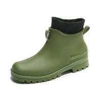 CLINGRE boutique shop uk Botas de Lluvia Impermeables de caña Baja for Mujer con Forro Polar, Elegantes vadeadores Cortos Antideslizantes for Exteriores e Informales. Botas de Lluvia(Green 1,42 EU)