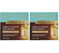 CLINIANS | Crema Nutritiva No Grasa, Crema y Aceite, Dermatológicamente Testado, Made in Italy, 50 ml (Paquete de 2)