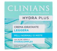 CLINIANS | Hydra Plus Crema Facial Hidratante Ligera, Dermatológicamente Testado, Made in Italy, 50 ml