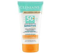 CLINIANS | Leche Protectora Sensitive SPF50+, con Extracto de Avena, Bisabolol, Niacinamida y Jugo de Aloe Bio, 150mL