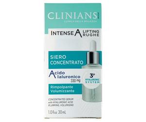 CLINIANS | Serum Concentrado Antiarrugas Lifting Intenso A, con Ácido Hialurónico Dermatológicamente Testado, Made in Italy, 30 ml