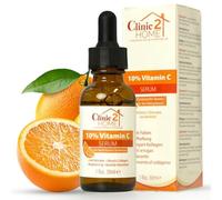 Clinic2Home Sérum de Vitamina C para el Rostro - Potente Sérum de Vitamina C al 10% para Manchas Oscuras, Arrugas y Líneas Finas - Anti-envejecimiento, Estimulante de Colágeno e Iluminador de la Piel