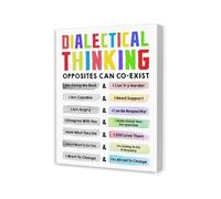Clinical Wall Art, Dialectical Thinking Skills Print for Therapy Room, Counseling Practice and Group Session (Unframed,08x12inch(20x30cm))