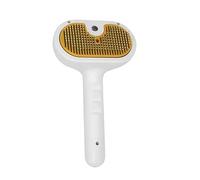 Clinically Proven Pet Steam Brush - 3 en 1 Spray / Masajeador / Eliminación del Pelo, 200-Spoke Cloud Care & Fast Charging (Pet Visible Yellow)