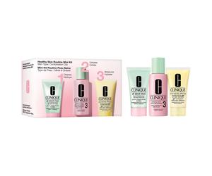 Clinique Mini kit de rutina para una piel sana. Tipo de piel: mixta a grasa (jabón facial 30 ml + exfoliante 60 ml + gel 30 ml)