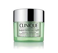 Clinique Superdefense Night, 50 ml - Hidratante de noche prevención de las primeras arrugas Piel facial de normal a muy aceitosa